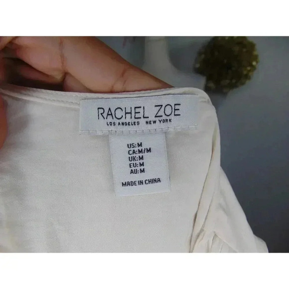 Rachel Zoe Women's Sleeveless Wrap Top - Size M - Cream - Picture 9 of 12